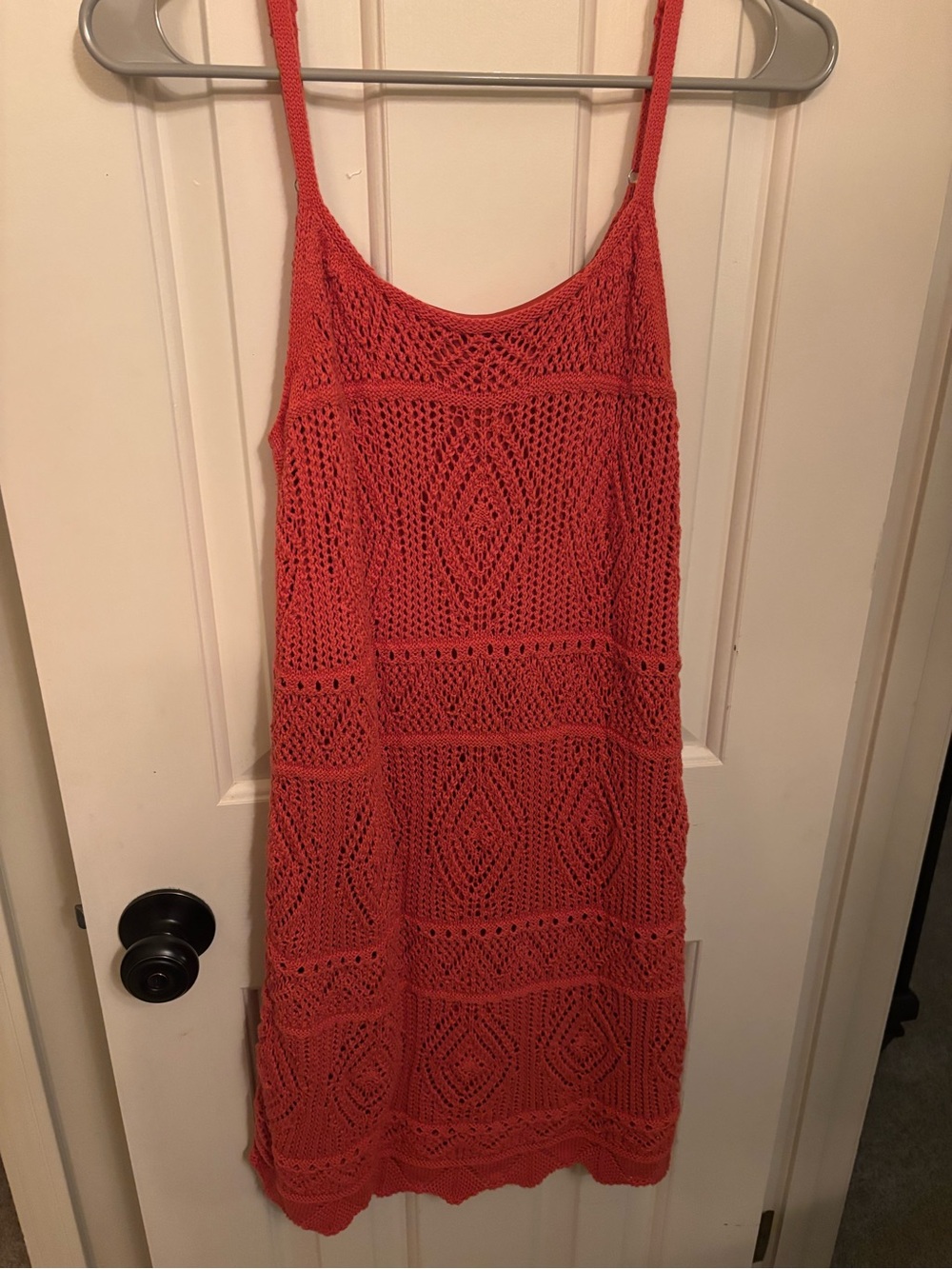 Coral Crochet Dress